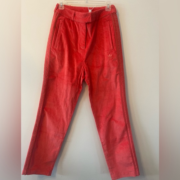 Adidas Women Original 3 stripe High Waisted Suit Pants - Tactile Pink - Picture 6 of 8